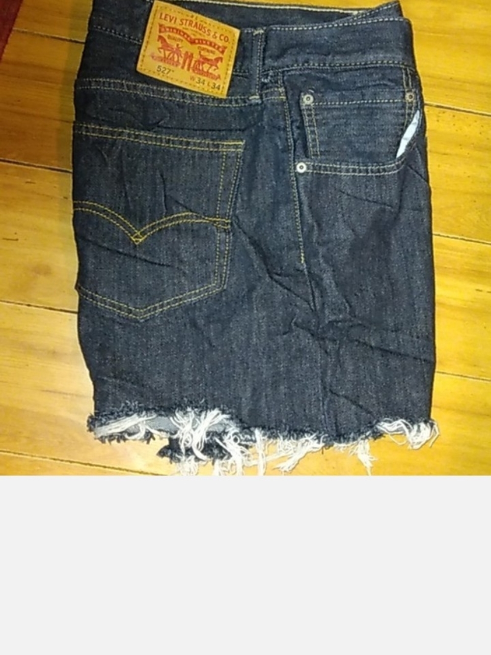Levi's Dark Wash Denim Cutoff Skirt